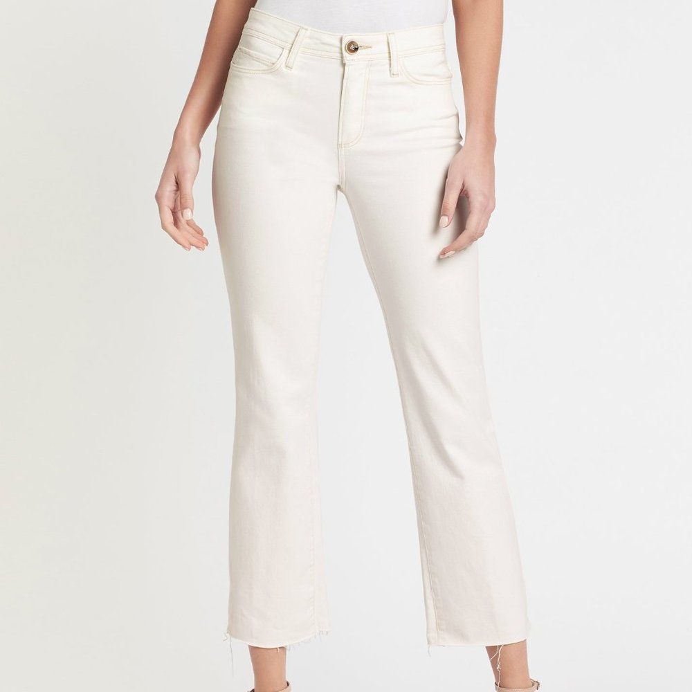 PAIGE ankle jean cream white